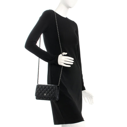 Chanel Caviar Quilted Wallet On Chain WOC Black 2 of 9