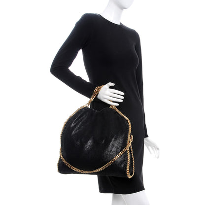 Stella McCartney Shaggy Deer Falabella Fold Over Tote Black 2 of 8