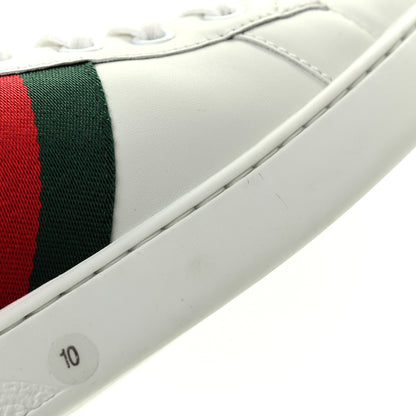 Gucci Calfskin Ayers Kingsnake Embroidered Mens Ace Sneakers 10 Green Red 9 of 10