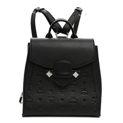 MCM Calfskin Ottomar Monogram Essential Small Backpack Black 1 of 11