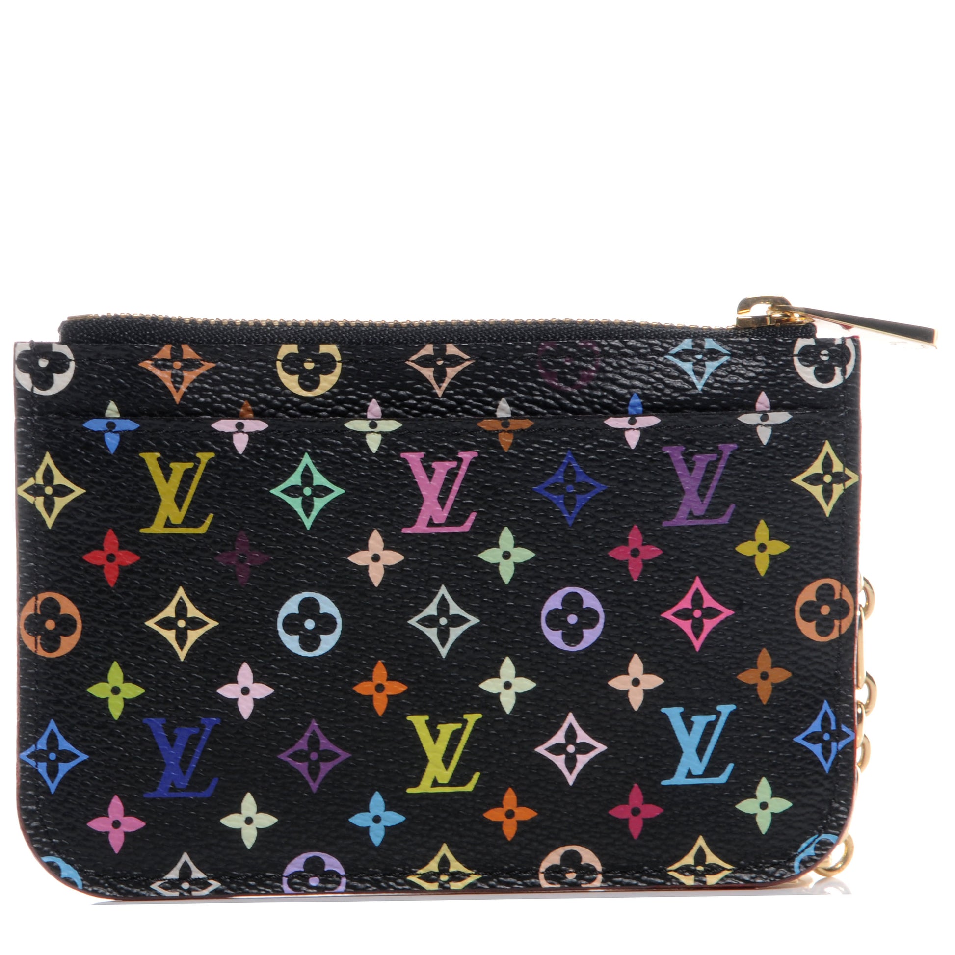 Louis Vuitton Monogram Multicolor Key Pouch Black Grenade 1 of 8