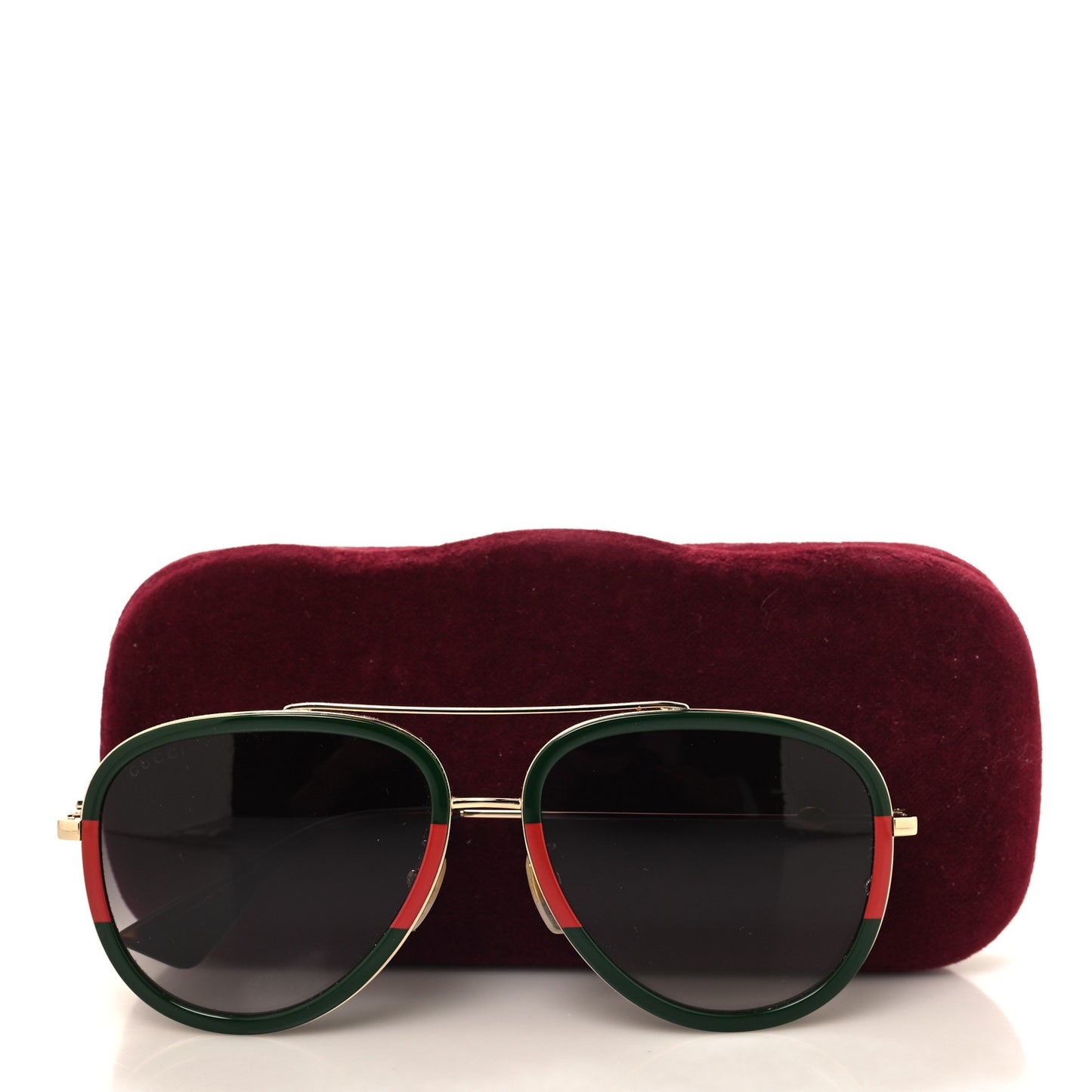 Web Aviator Sunglasses GG0062S Green Red