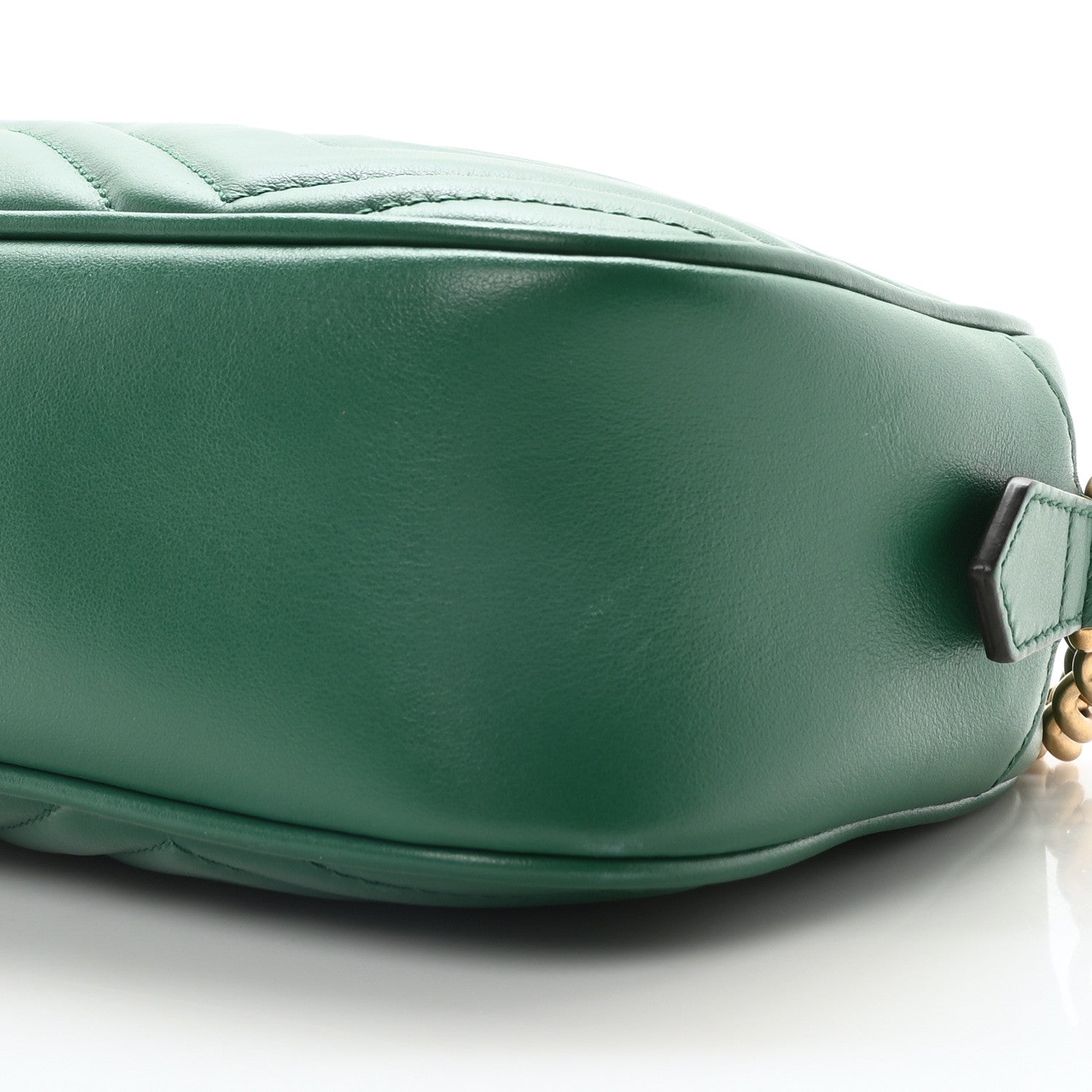Gucci Calfskin Matelasse Small GG Marmont Chain Shoulder Bag Emerald Green 10 of 10