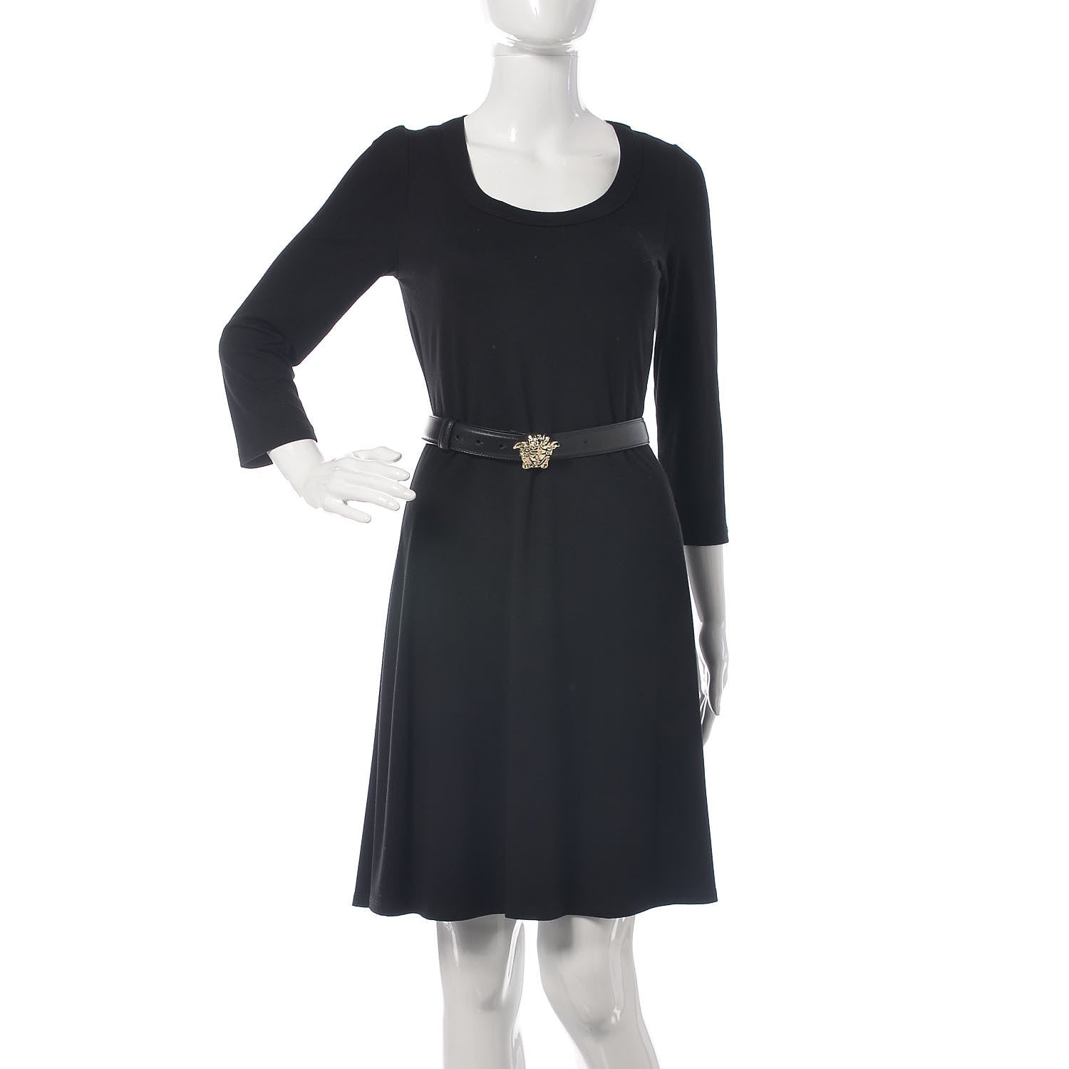 Versace Calfskin Palazzo Medusa Belt 95 38 Black 2 of 9
