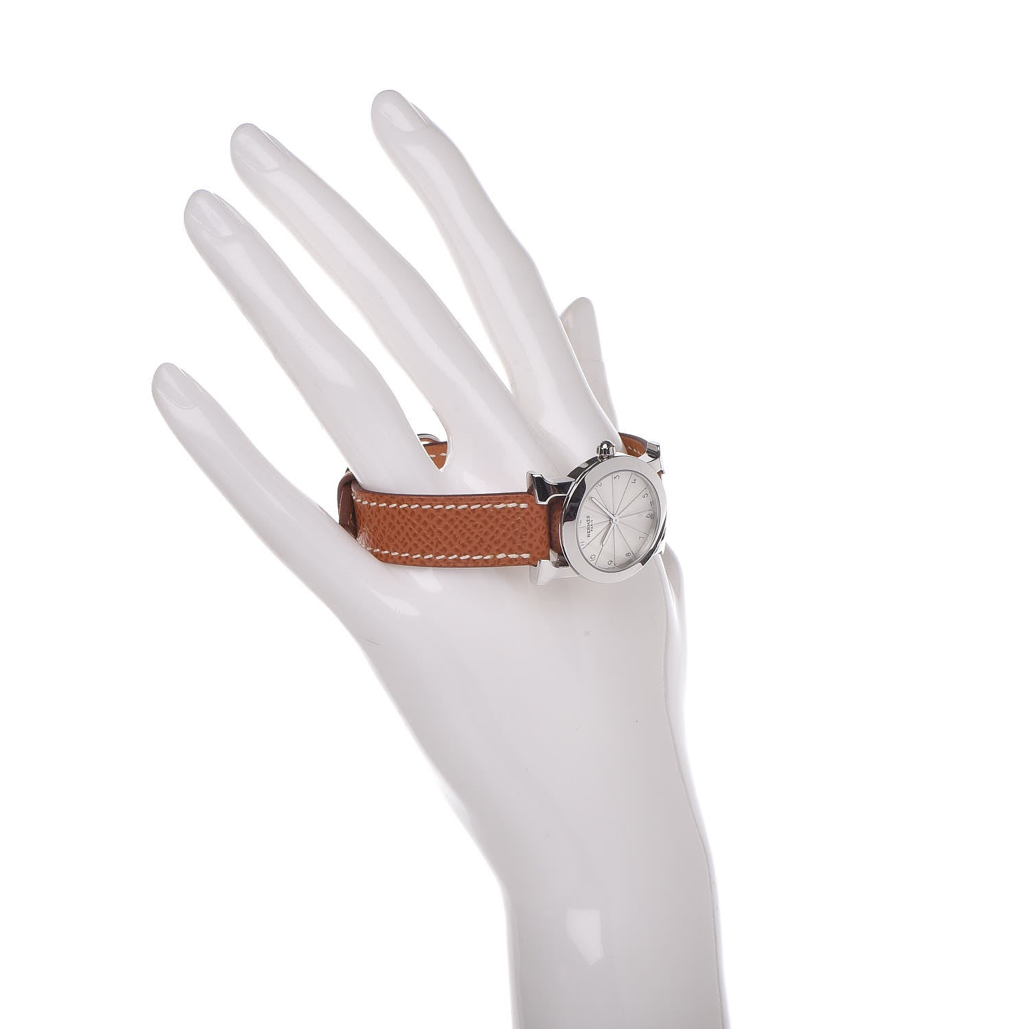 Hermes Stainless Steel Courchevel 25mm Heure H Ronde Quartz Watch Gold 2 of 10