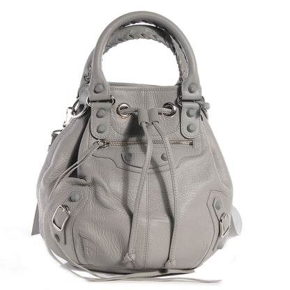 Balenciaga Matte Goatskin Rubber Covered Classic Hardware Mini Pompon Gris Glace 1 of 13