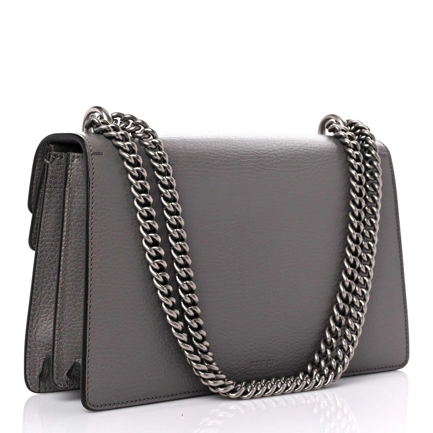 Gucci Pebbled Calfskin Small Dionysus Shoulder Bag Dusty Grey 3 of 12