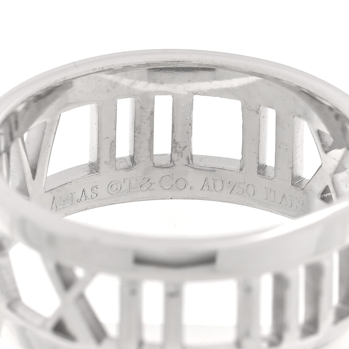 18K White Gold Diamond Open Atlas Ring 56 7.5