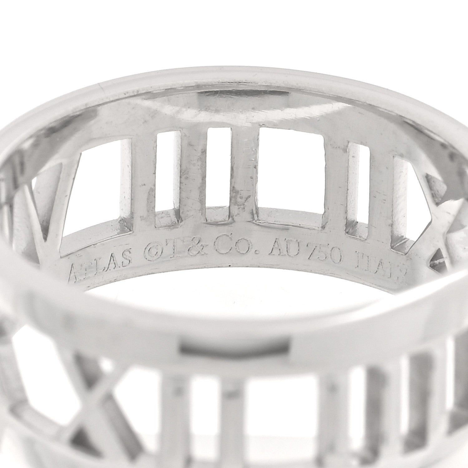 Tiffany 18K White Gold Diamond Open Atlas Ring 56 7.5 4 of 4