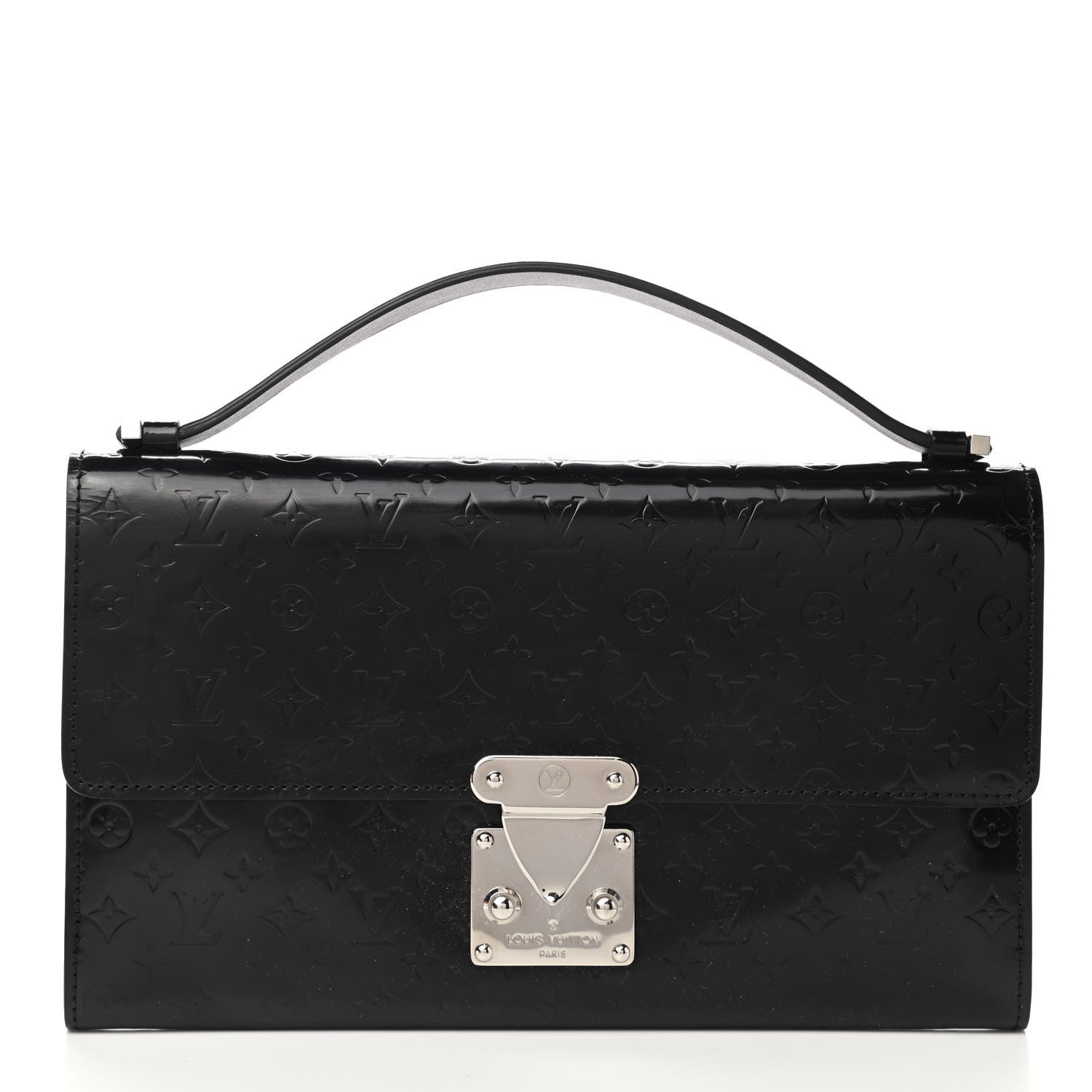 Louis Vuitton Monogram Glace Anouchka Pochette MM Black 2 of 8