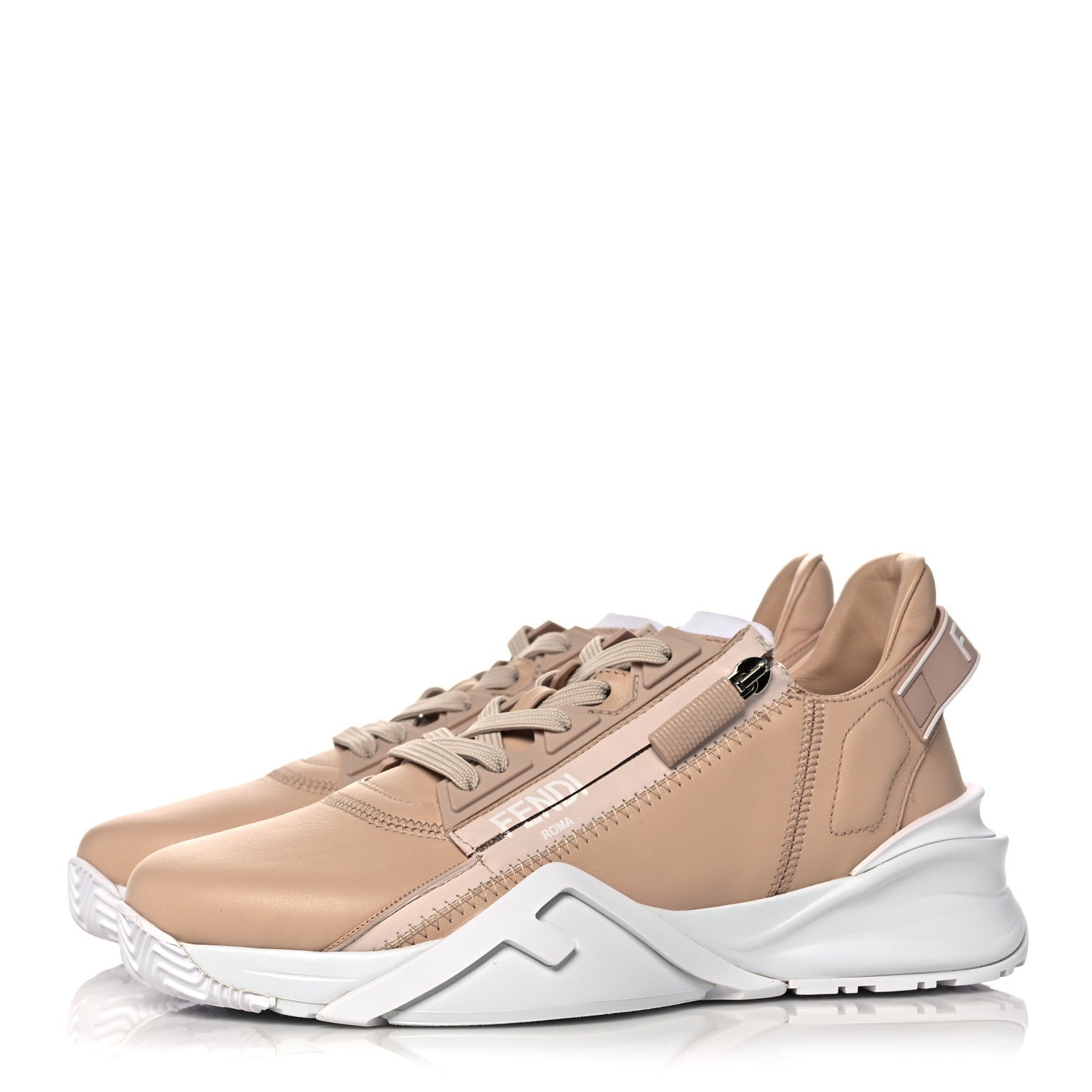 Fendi Vitello Fendi Flow Low Top Sneakers 39 Poudre 3 of 9