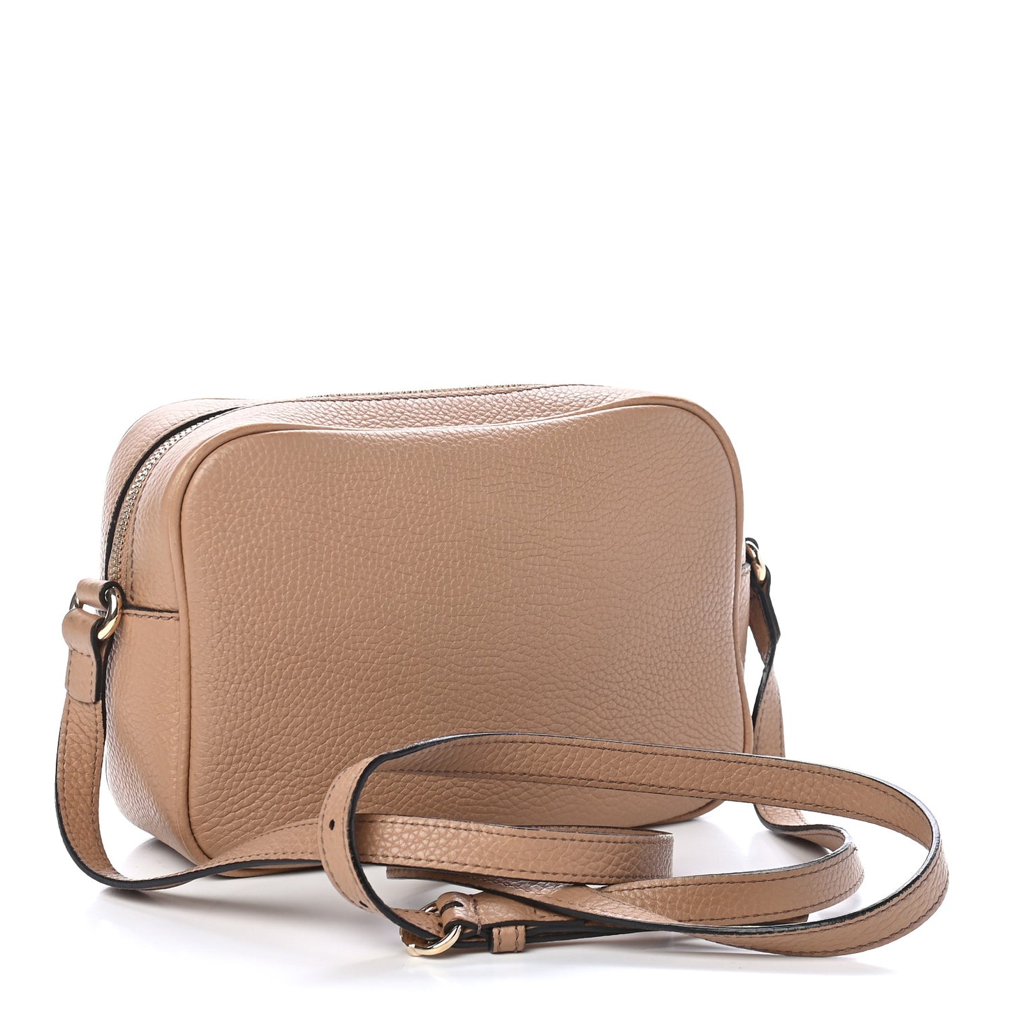 Pebbled Calfskin Small Soho Disco Bag Camelia