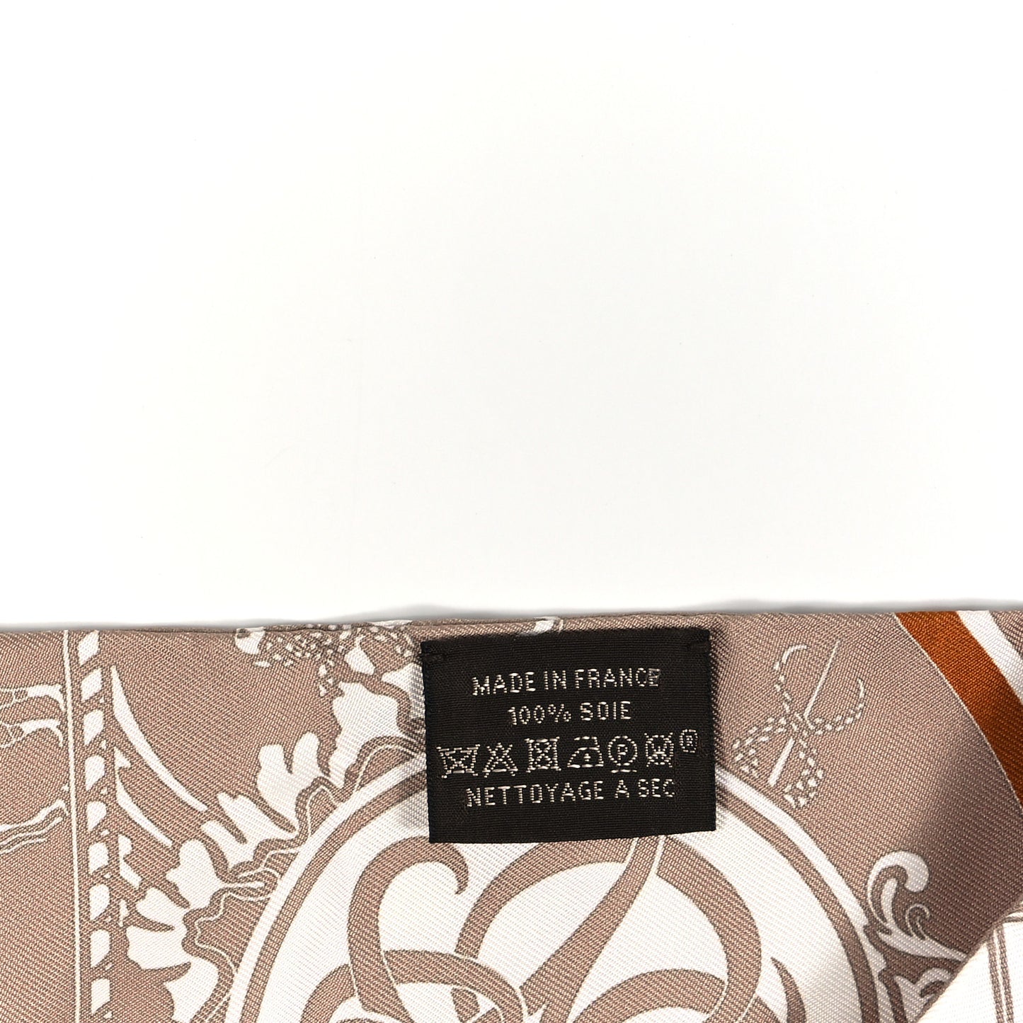 Silk Ex-Libris Twilly Beige White Caramel