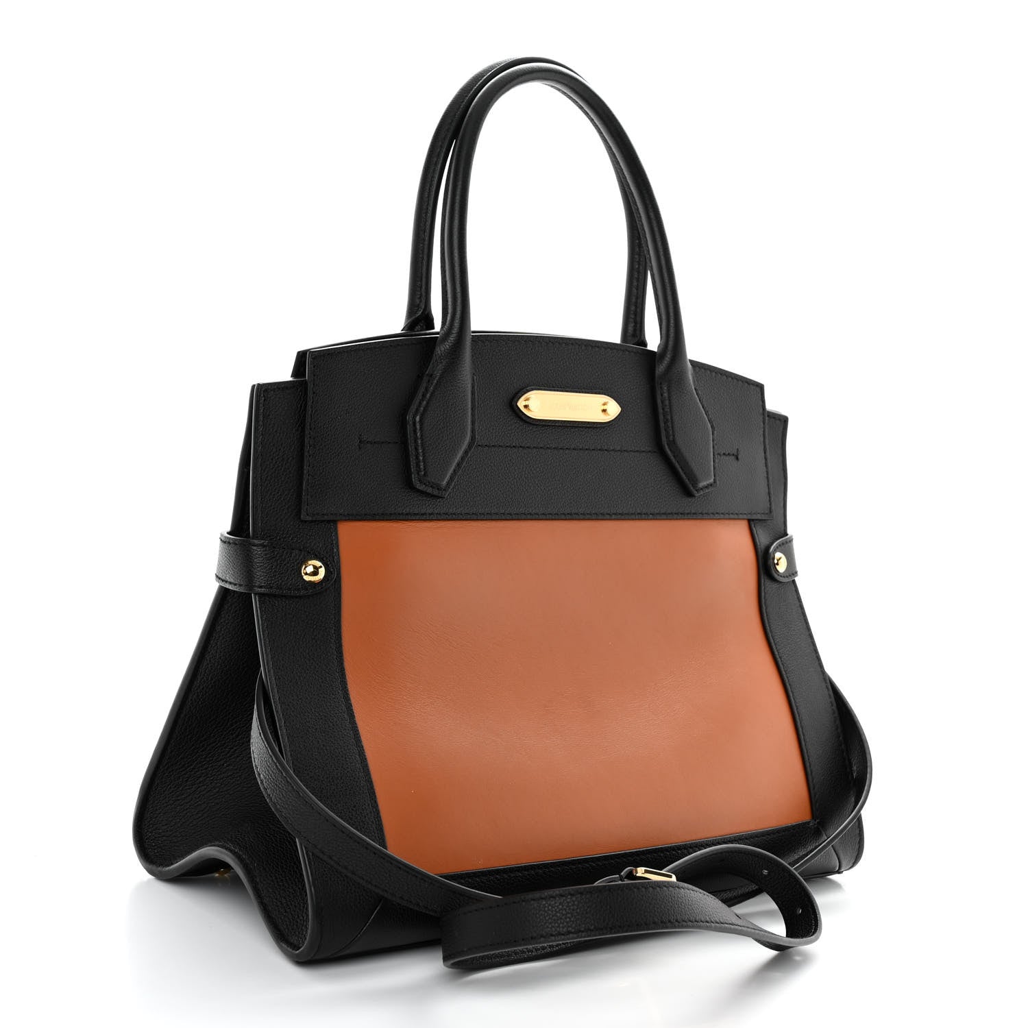 Louis Vuitton Grained Calfskin Steamer MM Black Chataigne 3 of 10