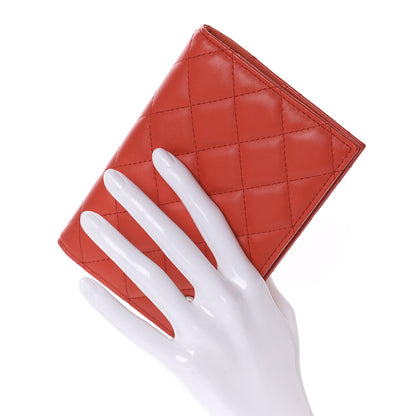 Chanel Lambskin Quilted Passport Holder Red 2 of 8
