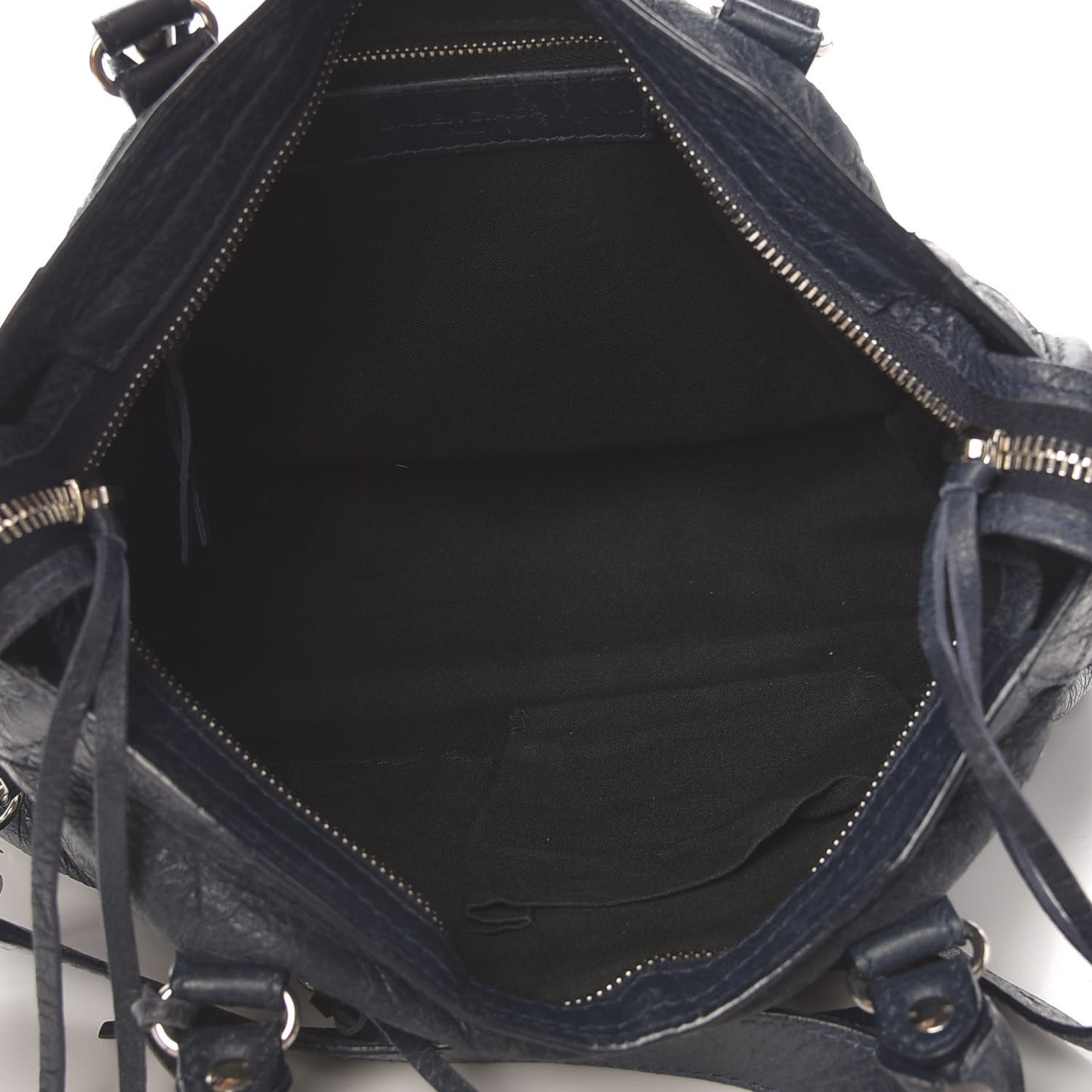 Agneau Classic Silver Hardware S City Bleu Obscur