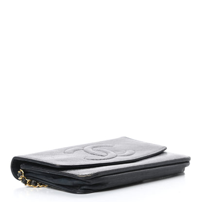 Chanel Caviar Timeless CC Wallet On Chain WOC Black 4 of 21