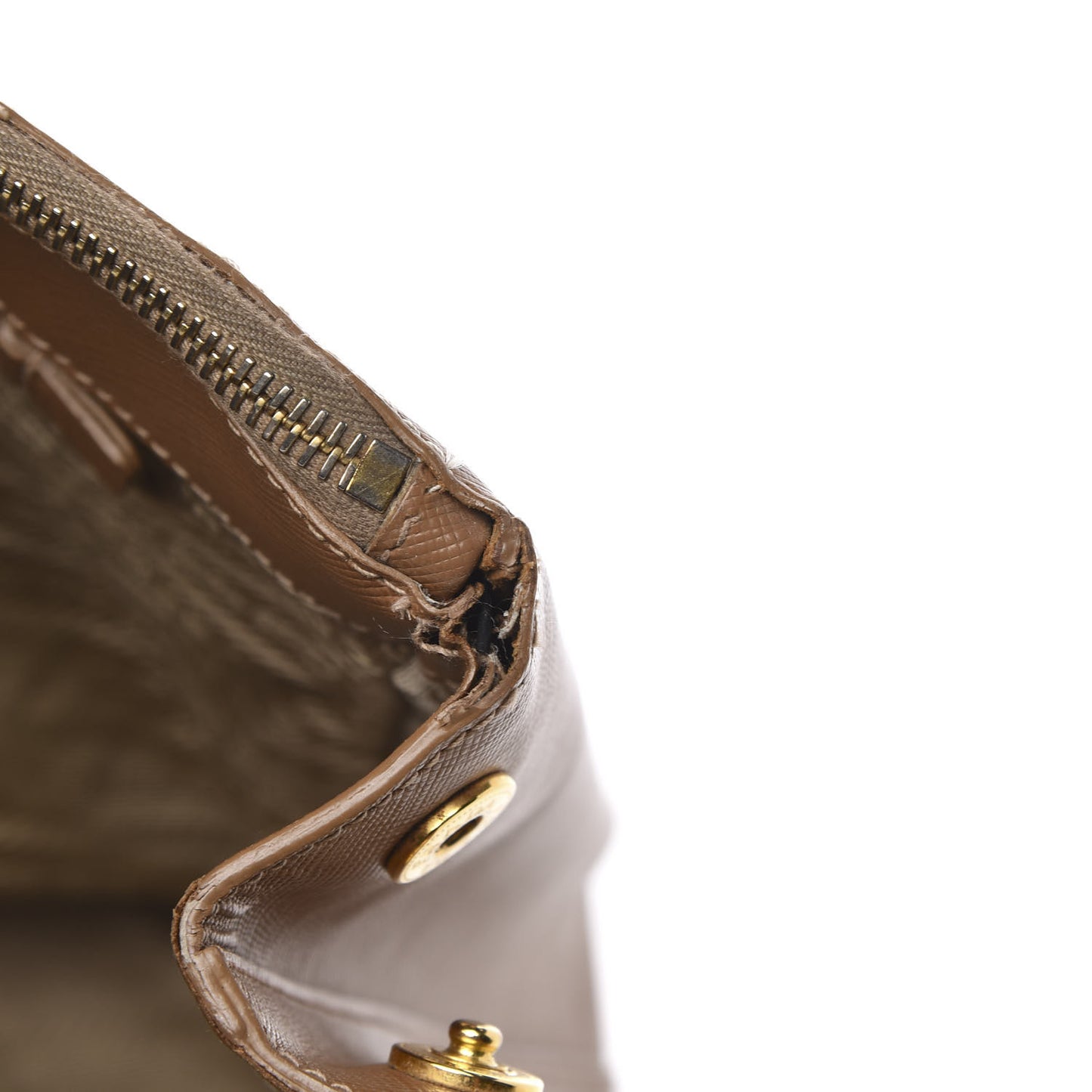 Saffiano Large Galleria Double Zip Tote Caramel
