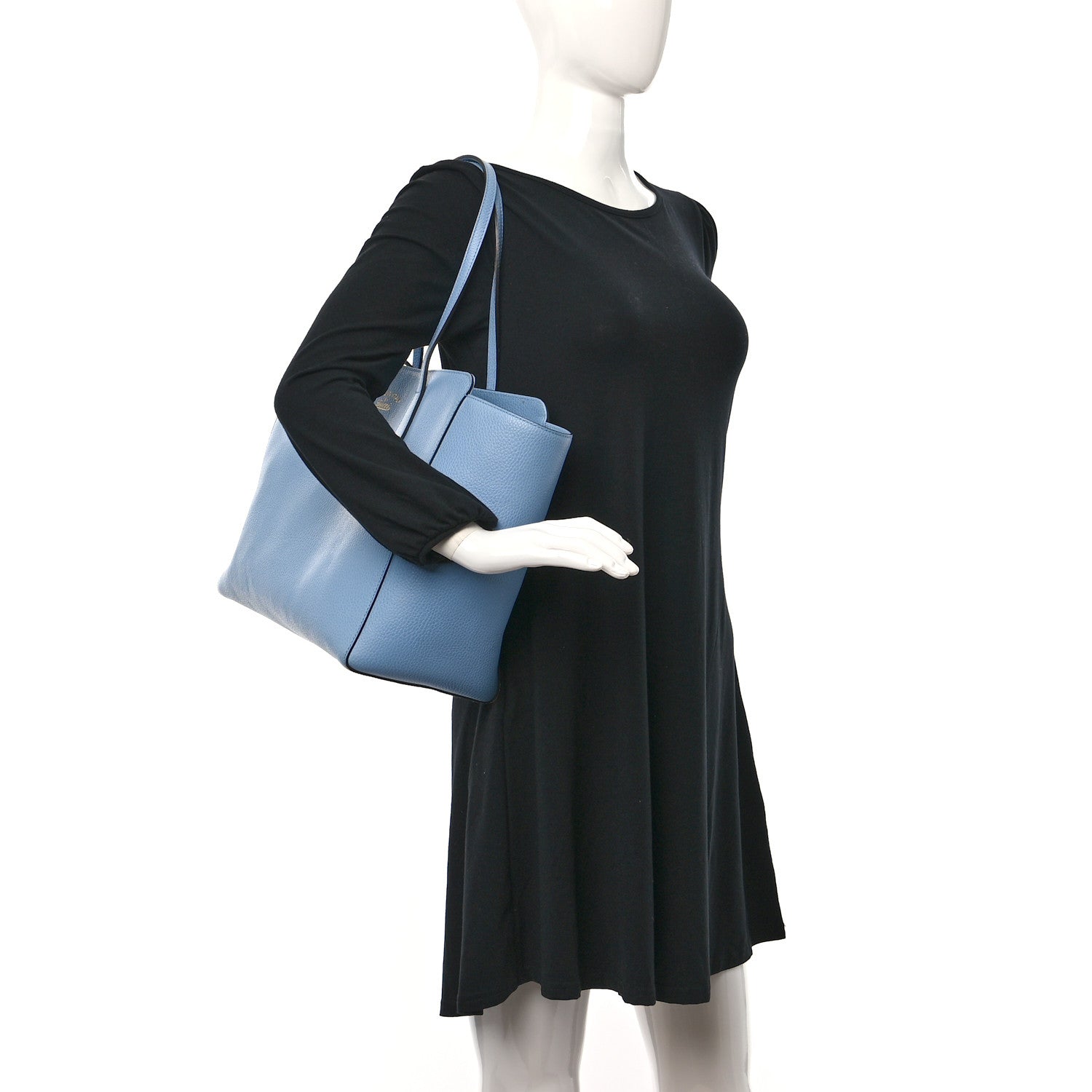Gucci Dollar Calfskin Medium Swing Tote Mineral Blue 2 of 11