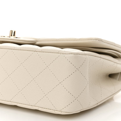 Chanel Caviar Quilted Medium Double Flap White 10 of 11