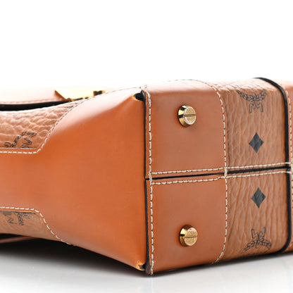 MCM Visetos Small Soft Berlin Crossbody Cognac 7 of 12