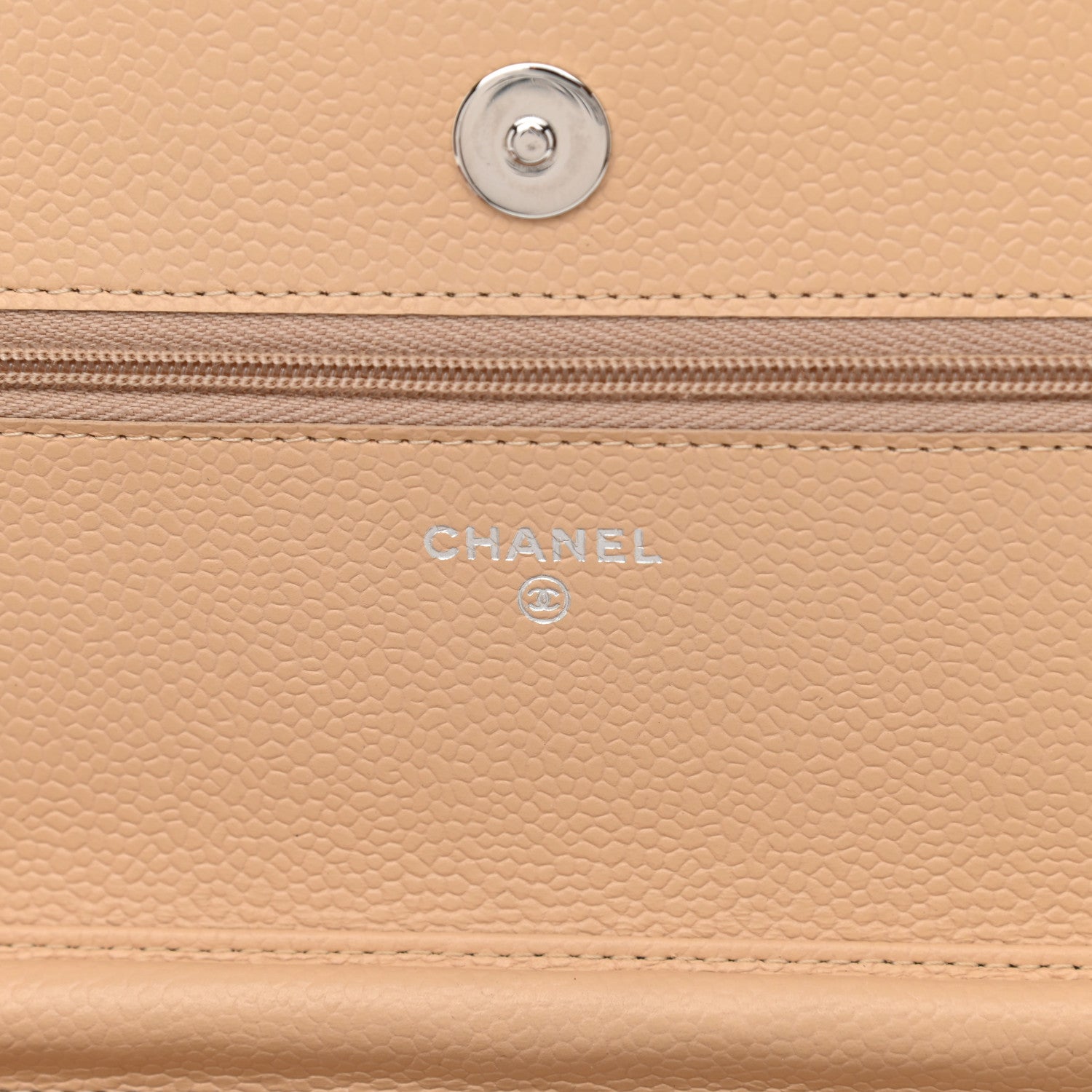 Chanel Caviar Quilted Wallet On Chain WOC Beige 6 of 12