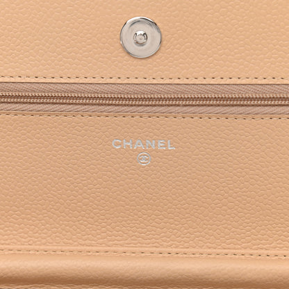Chanel Caviar Quilted Wallet On Chain WOC Beige 6 of 12