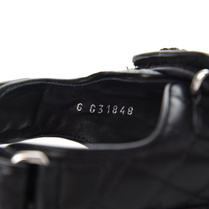 Chanel Lambskin Velcro Dad Sandals 38.5 Black 8 of 16