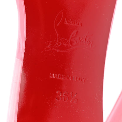 Christian Louboutin Patent PVC Just Nothing 85 Slide Sandals 36.5 Bubblegum 6 of 11