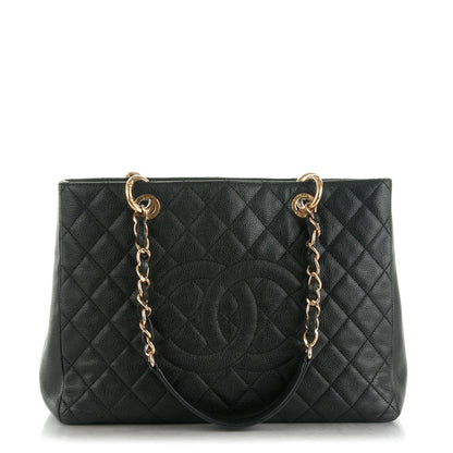 Chanel Caviar Quilted Grand Shopping Tote GST Black 1 of 7