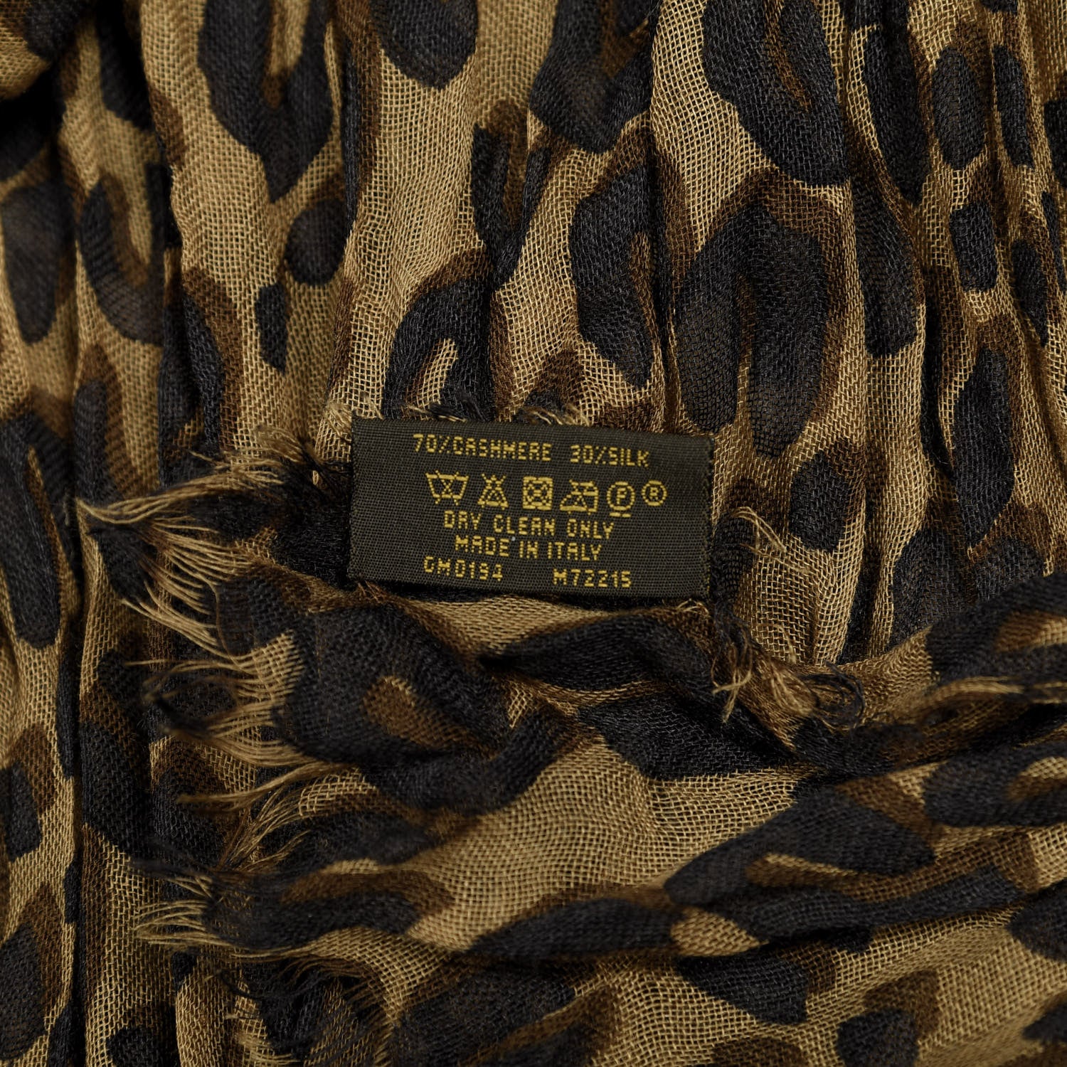 Louis Vuitton Cashmere Silk Leopard Etole Stole Marron 5 of 5