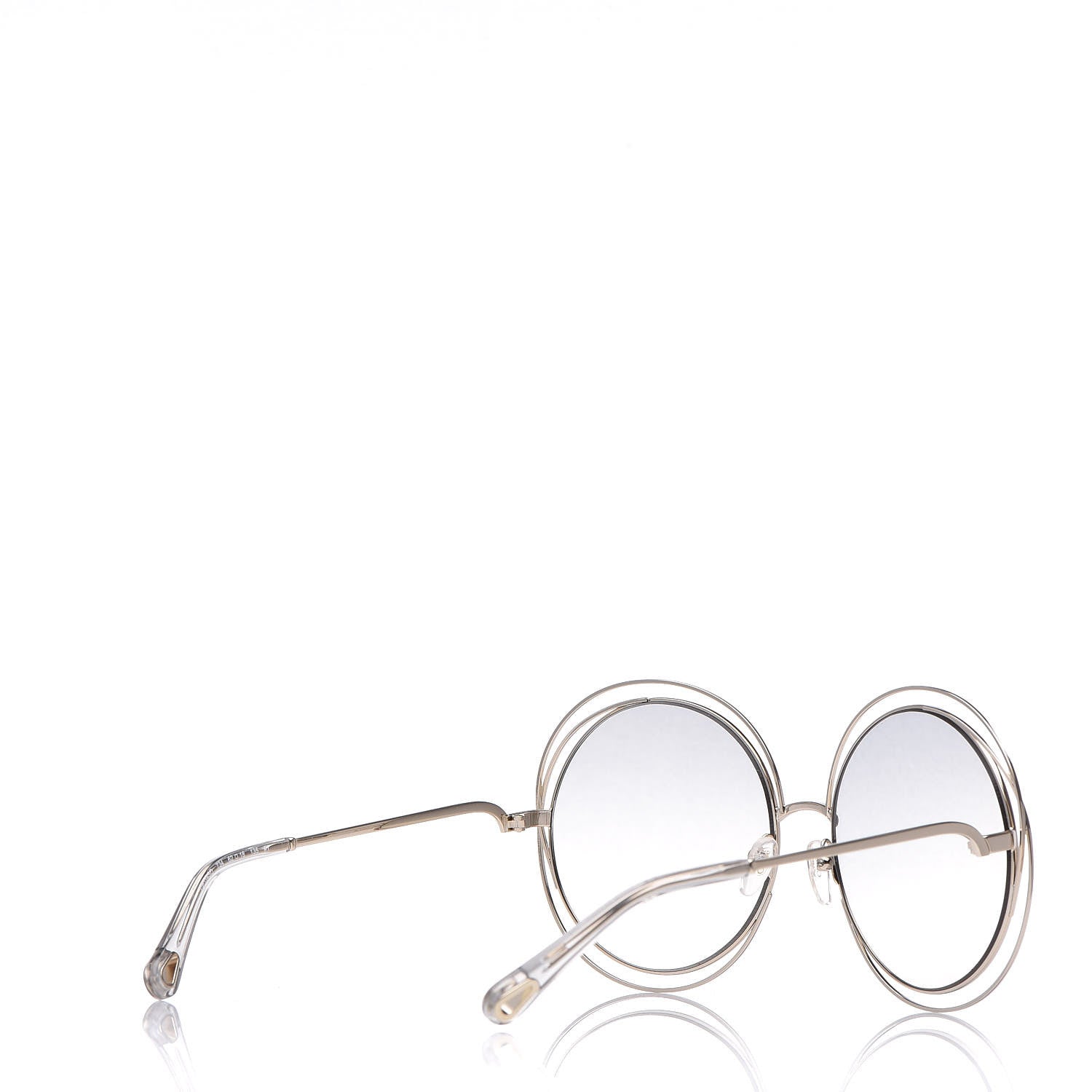 Chloe Oversize Round Carlina Oversized Round Sunglasses CE114S Grey Metallic 4 of 7