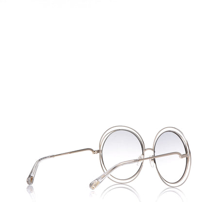 Chloe Oversize Round Carlina Oversized Round Sunglasses CE114S Grey Metallic 4 of 7