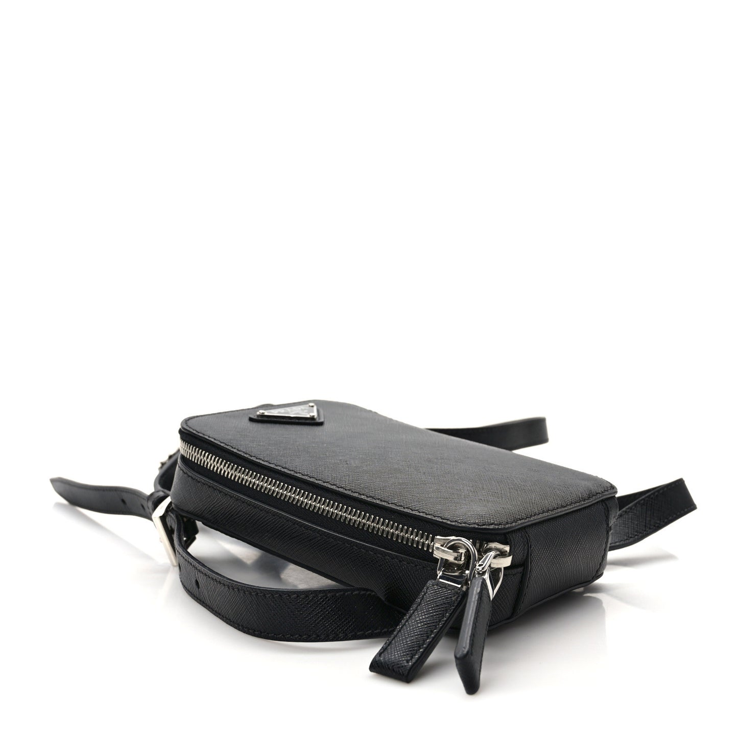 Saffiano Harness Crossbody Travel Pouch Black