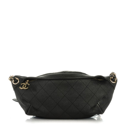 Chanel Caviar Quilted Zip and Carry Waist Bag Fanny Pack Black 1 of 7
