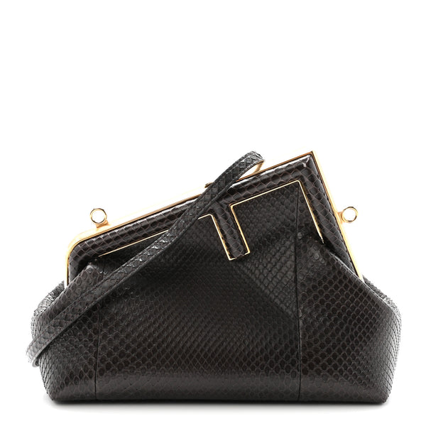 Fendi Snakeskin Small Fendi First Brown 1888097 – FASHIONPHILE
