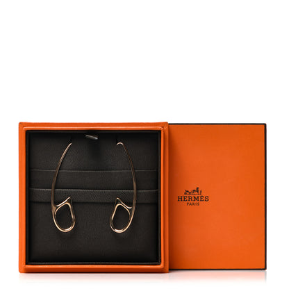 Hermes 18K Rose Gold Chaine D'Ancre Punk Earrings 4 of 4