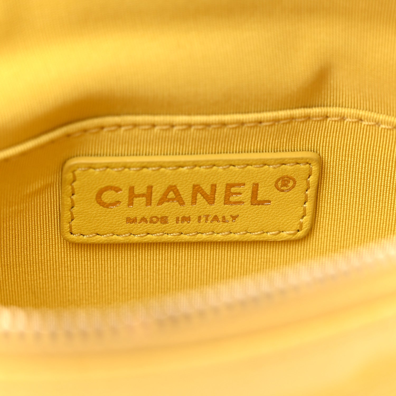 Chanel Crumpled Glazed Lambskin Quilted Waist Bag Fanny Pack Yellow 6 of 12