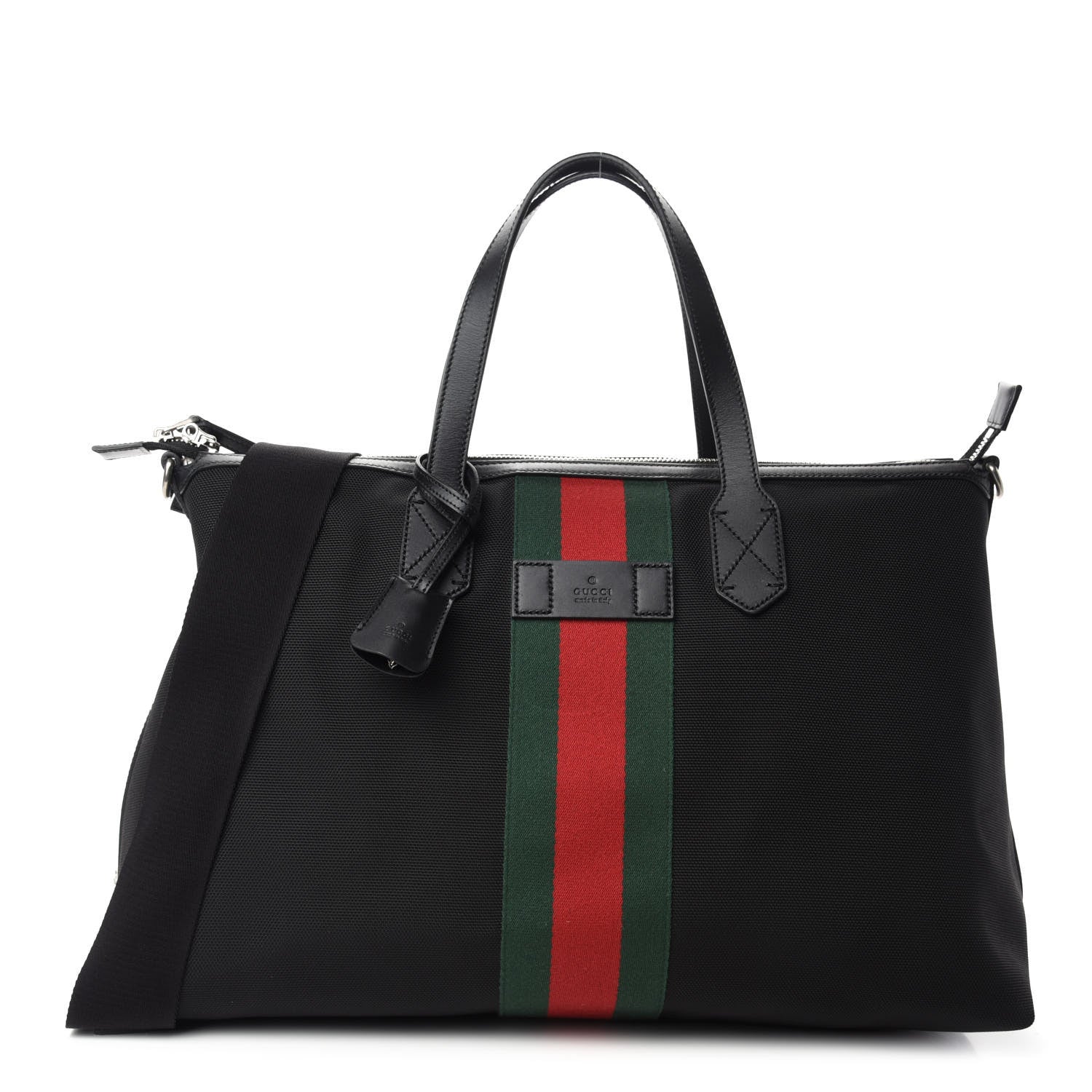 Gucci Canvas Web Duffle Bag Black 1 of 10