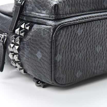 MCM Visetos Studded X-Mini Bebe Boo Backpack Black 9 of 10