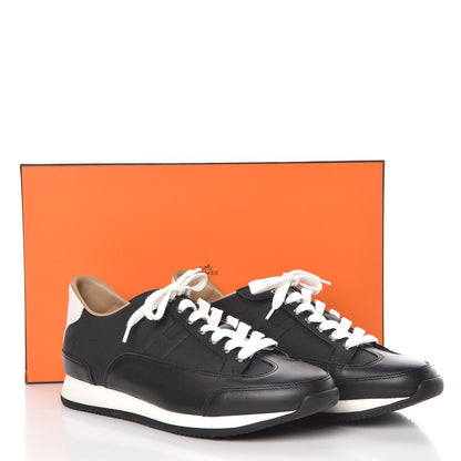 Hermes Matte Epsom Mens Goal Sneakers 43 Black 9 of 9