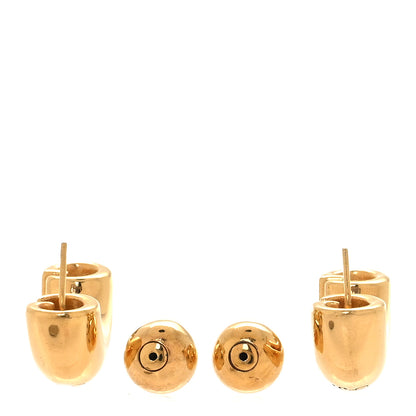 Gucci Metal G Motif Hoop Earrings Gold 3 of 5