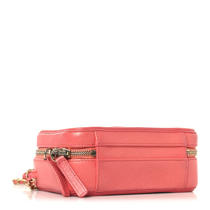 Chanel Caviar Quilted Small CC Filigree Vanity Case Pink 4 of 10