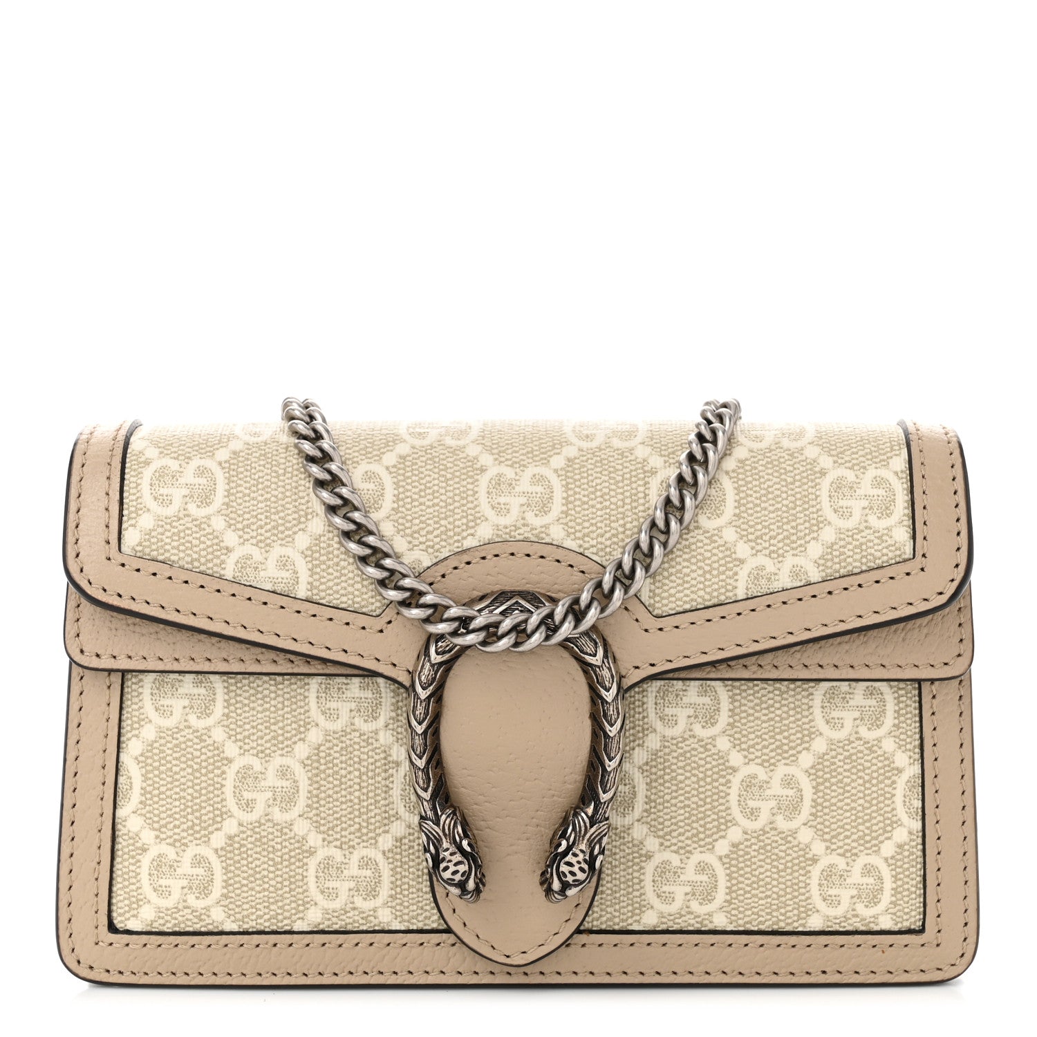 Gucci GG Supreme Monogram Textured Dollar Calfskin Super Mini