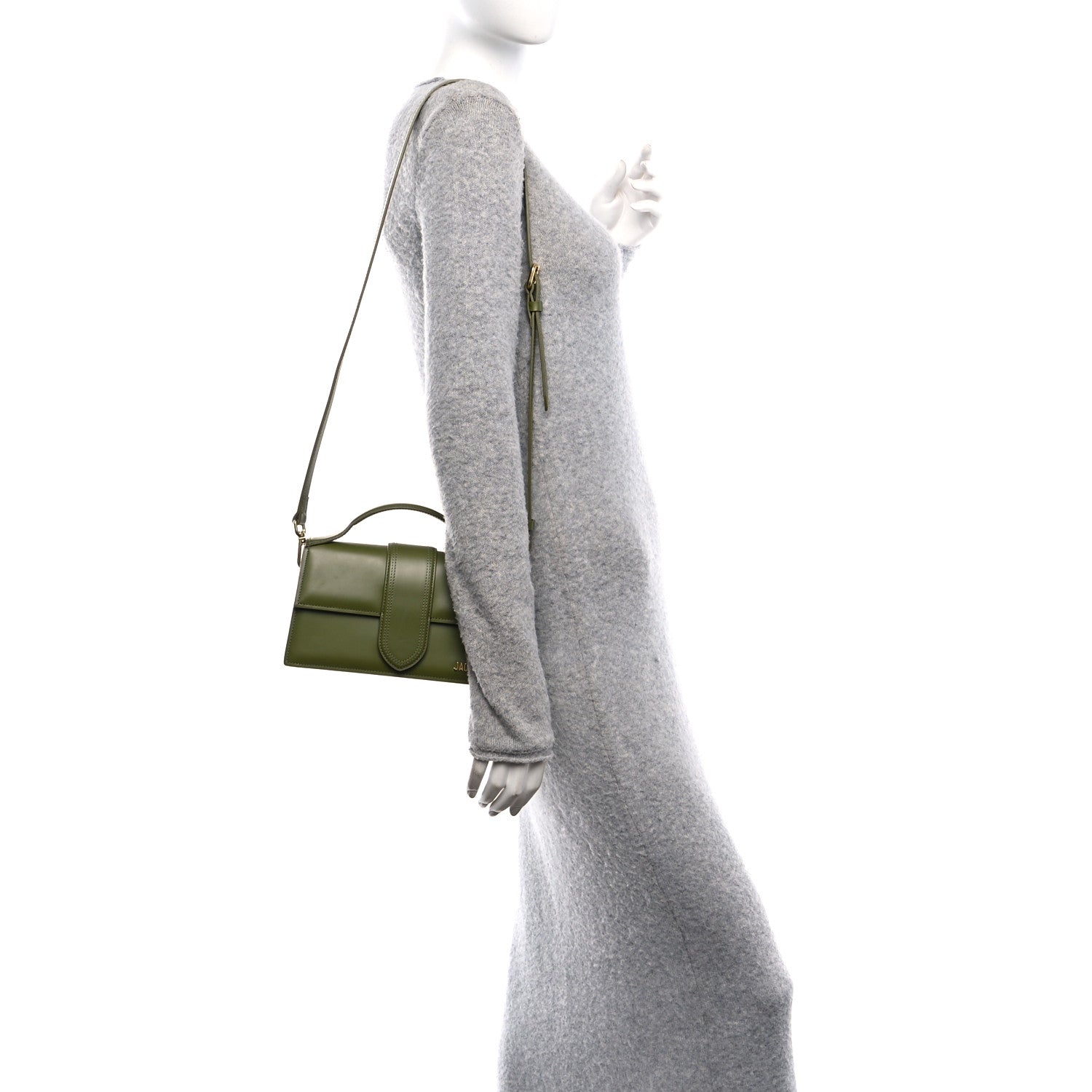 Jacquemus Smooth Calfskin Le Grand Bambino Khaki 3 of 9