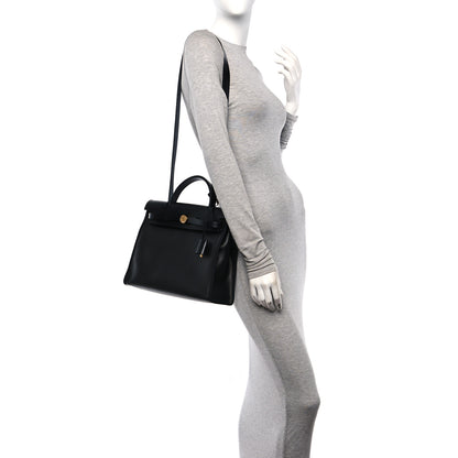 Hermes Toile H Berline Vache Hunter Herbag Zip PM 31 Black Ecru 2 of 12