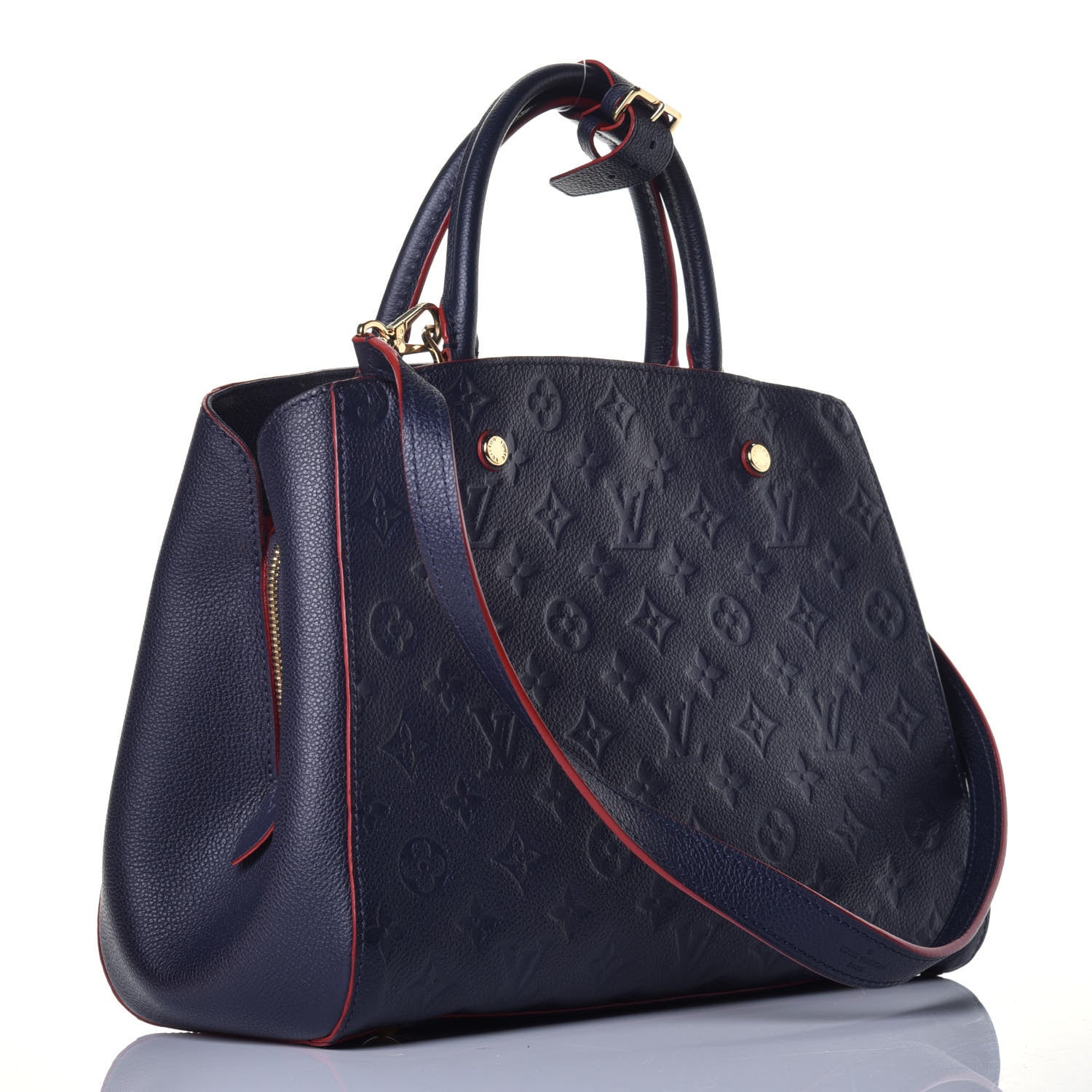 Louis Vuitton Empreinte Montaigne MM Marine Rouge 3 of 8