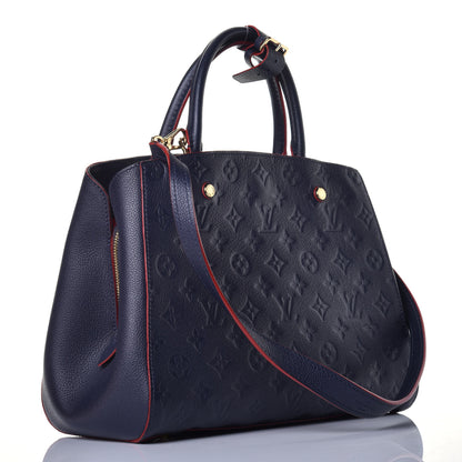 Louis Vuitton Empreinte Montaigne MM Marine Rouge 3 of 8