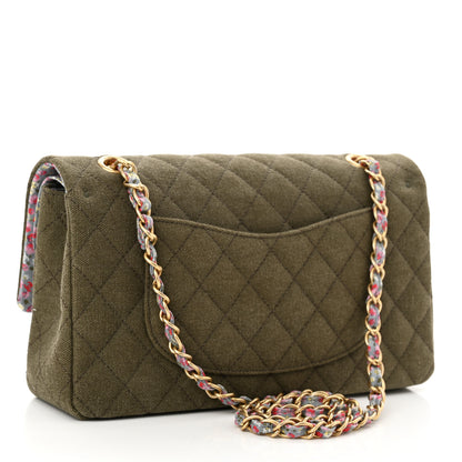 Chanel Canvas Quilted Coco Cuba Charms Medium Double Flap Khaki 3 of 10