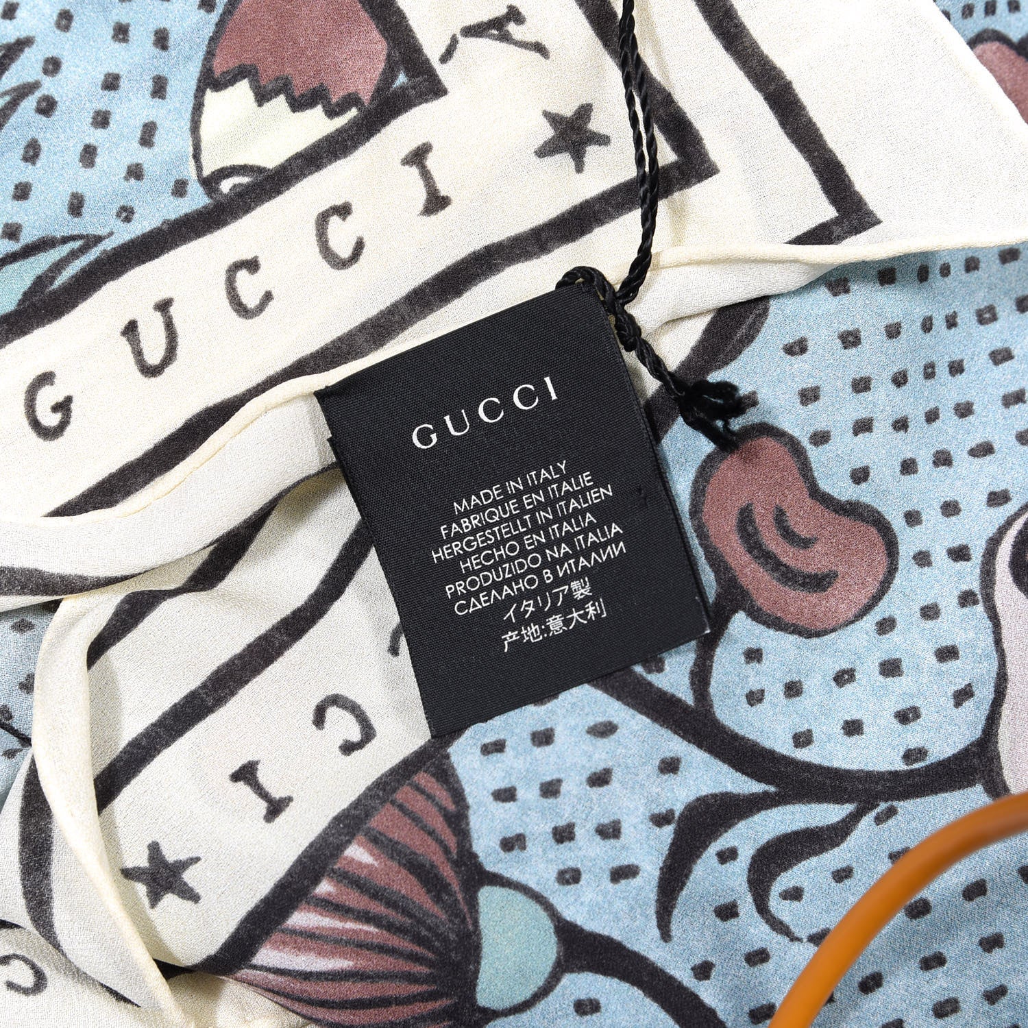 Gucci Silk Alsacienne Flower Print Scarf 4 of 4